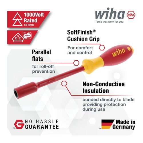 Main product image of 5-Piece SoftFinish Nut Driver Set, 7/32" to 1/2" Inch, Solid Shaft, 32292