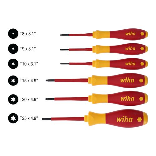 Main product image of 6-Piece T8 to T25 Ergonomic Handle Torx Driver Set, 32590