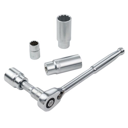 Main product image of 28-Piece, 1/2" Drive Standard and Deep Socket Tray Set - SAE