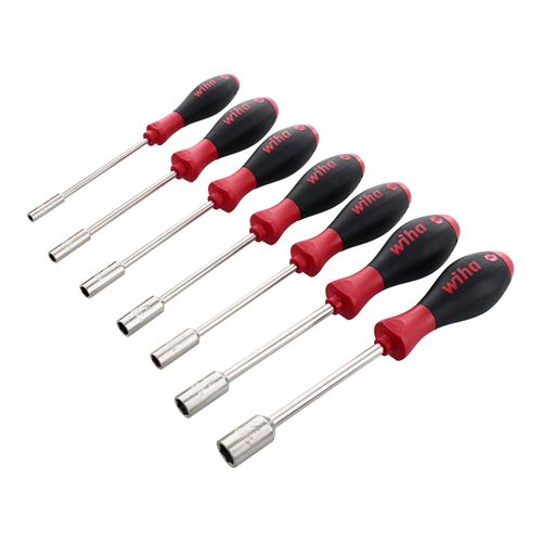 Main product image of 7-Piece SoftFinish Nut Driver Set, 3/16" to 1/2" Inch, Solid Shaft, 34193