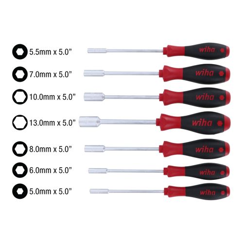 Main product image of 7-Piece SoftFinish Nut Driver Set, 5 to 13mm Metric, 34194