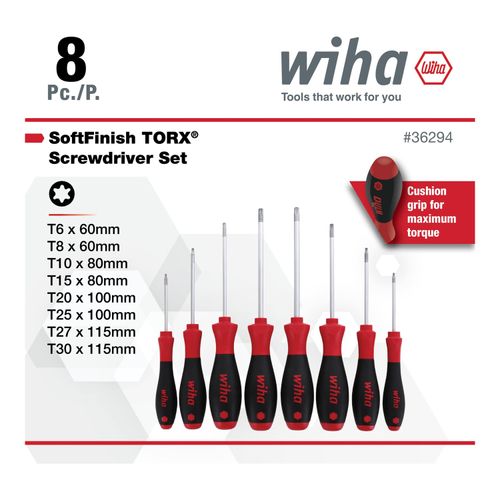 Main product image of 8-Piece SoftFinish Torx Screwdriver Set, 36294