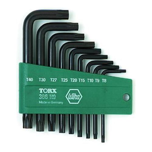 Main product image of 9-Piece L-Handle Torx Key Set, T8 to T40, 36394