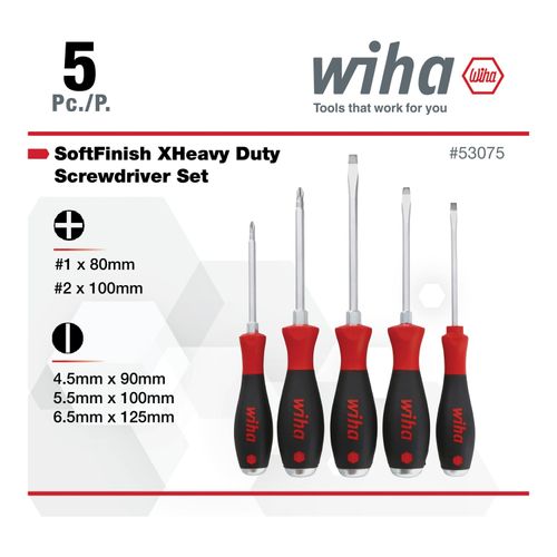 Main product image of 5-Piece SoftFinish Phillips & Slotted Screwdriver Set, 53075
