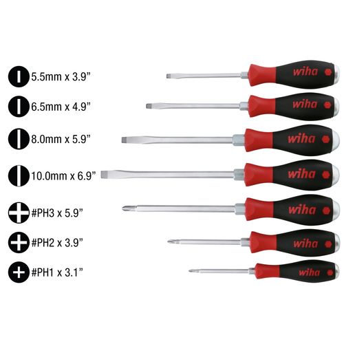 Main product image of 7-Piece SoftFinish XHeavy Duty Slotted & Phillips Screwdriver Set