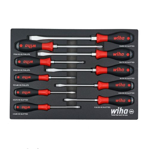 Main product image of 10-Piece SoftFinish XHeavy Duty Cushion Grip Screwdriver Tray Set