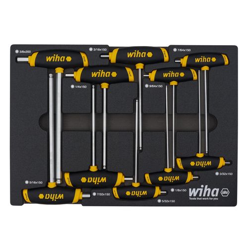 Main product image of 10-Piece SoftGrip Dual-Drive Hex T-Handle Tray Set - SAE