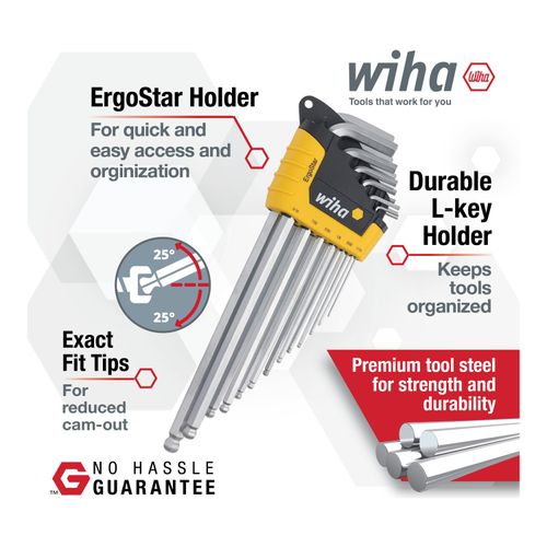 Main product image of 13-Piece ErgoStar Ball End Hex L-Key Set, Inch, 66988