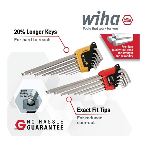 Main product image of 22-Piece MagicRing Ball End Hex L-Key Set, SAE/Metric, 66992