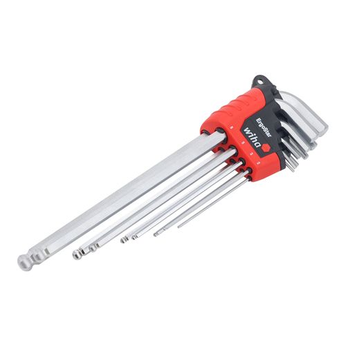 Main product image of 9-Piece ErgoStar Ball End Hex L-Key Set, Metric, 66996