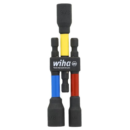 Main product image of 3-Piece, 3" Color-Coded Magnetic Nut Setter Set - SAE