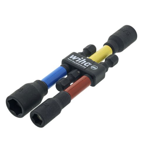 Main product image of 3-Piece, 3" Color-Coded Magnetic Nut Setter Set - SAE