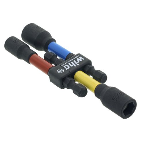 Main product image of 3-Piece, 3" Color-Coded Magnetic Nut Setter Set - SAE