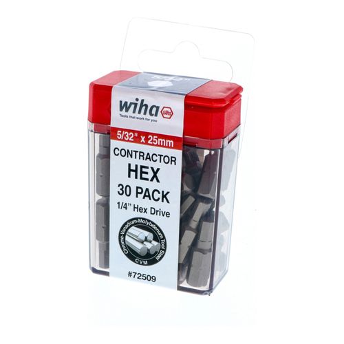 Main product image of Hex Screwdriver Insert Bit, 5/32" Hex, 1/4" Drive, 72509