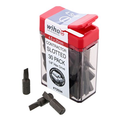 Main product image of 4.5mm Blade Slotted Screwdriver Bit, 1/4" Drive, 72534