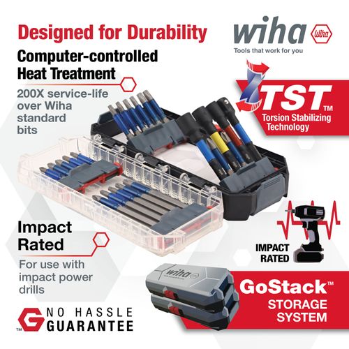 Main product image of 24-Piece TerminatorBlue Impact Bit Set w/ GoStack Case, Nut Setters & Adapter