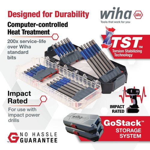 Main product image of 24-Piece TerminatorBlue Impact Bit Set w/ GoStack Case