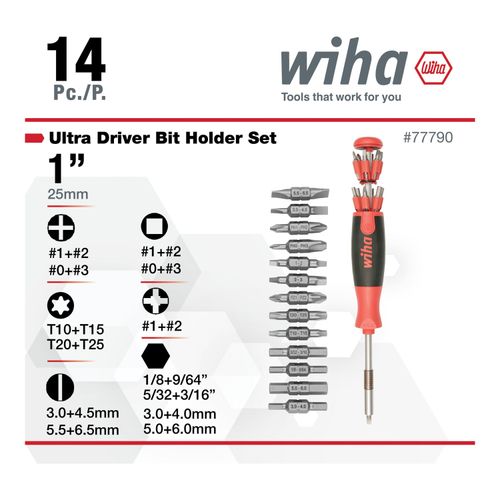 Main product image of 1/4" Drive Bit Screwdriver Set, 77790