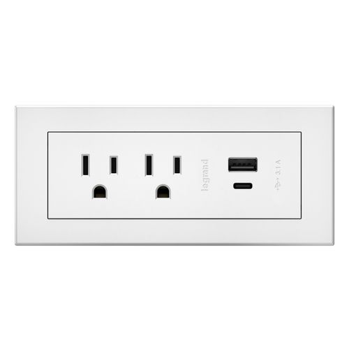 Main product image of 2 Outlet Radiant White Furniture Power Center Basic Power Unit (10 Ft. Cord)