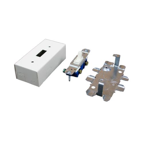 Main product image of 15A, 125V Single-Pole Switch & Box Fitting for 500 & 700 Raceways (Ivory)