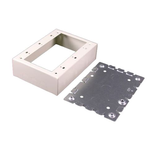 Main product image of Triple-Gang Shallow Switch & Receptacle Device Box Fitting (Ivory)
