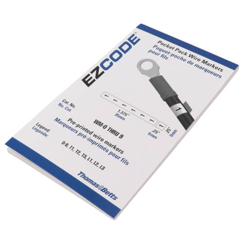 Main product image of Wire Marker Vinyl Cloth Booklet, Legend: 0-9 (40 Markers each)