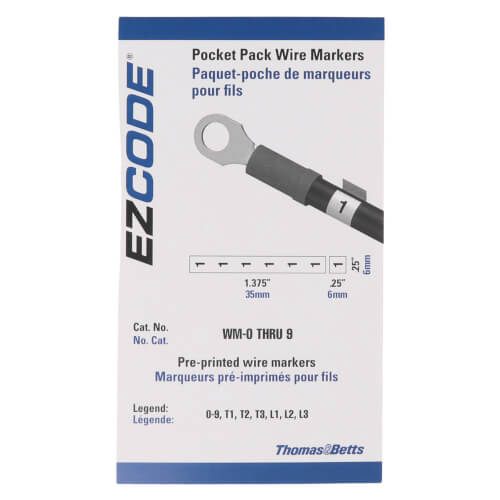 Main product image of Wire Marker Vinyl Cloth Booklet, Legend: 0-9 (40 Markers each)
