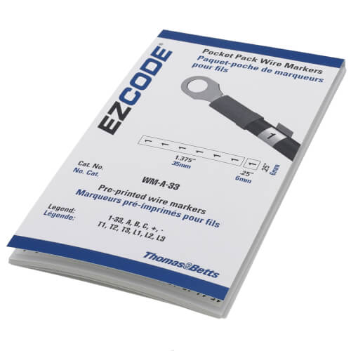 Main product image of Wire Marker Vinyl Cloth Booklet, Legend: 1-33, A, B, C (10 Markers each)