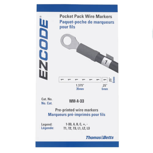 Main product image of Wire Marker Vinyl Cloth Booklet, Legend: 1-33, A, B, C (10 Markers each)