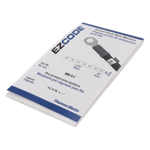 Main product image of Wire Marker Vinyl Cloth Booklet, Legend: A - Z, +, -, 0 - 15 (10 Markers each)