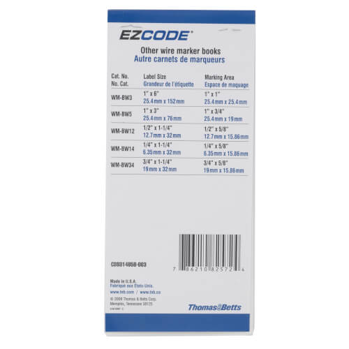 Main product image of Self Laminating Transparent Vinyl Wire Marker Booklet, Marking Area: 1" x 1" (30)