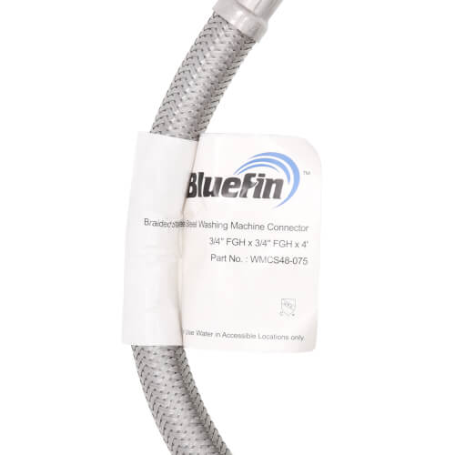 Main product image of 3/4" x 4' Stainless Steel Braided Washing Machine Connector (Lead Free)