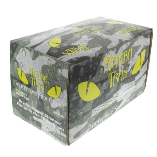 WPMTX50 Black Mamba WPMTX50 Mamba Trax Waterproof SMS Coated Polypropylene Shoe Covers