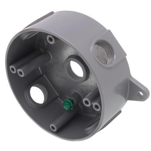 WPRB25 Pass & Seymour WPRB25 1/2", 5 Holes Round DieCast Aluminum