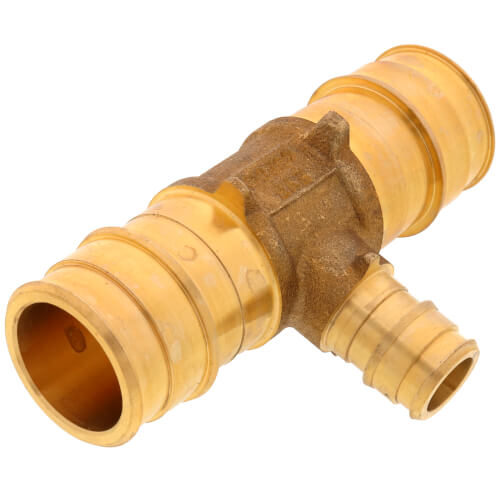 Main product image of 1" x 1" x 1/2" Expansion PEX Reducing Tee (Lead Free Brass)