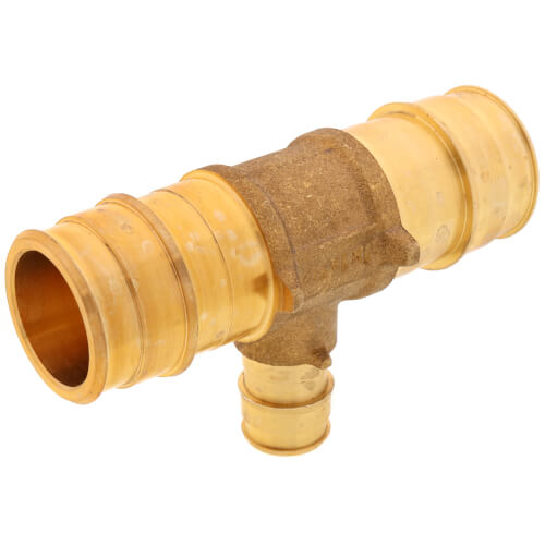 Main product image of 1" x 1" x 1/2" Expansion PEX Reducing Tee (Lead Free Brass)