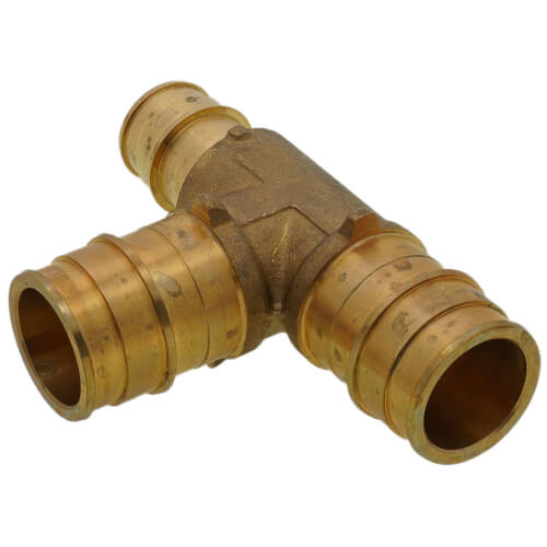 Main product image of 1" x 3/4" x 1" Expansion PEX Reducing Tee (Lead Free Brass)