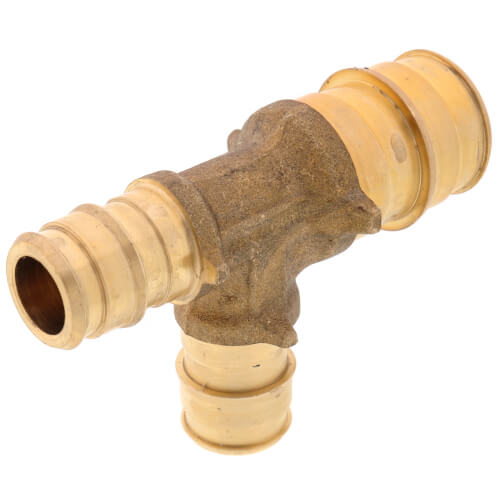 Main product image of 3/4" x 1/2" x 1/2" Expansion PEX Reducing Tee (Lead Free Brass)