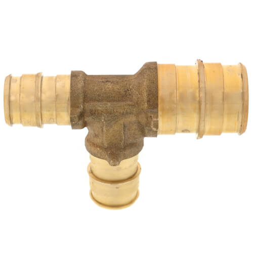 Main product image of 3/4" x 1/2" x 1/2" Expansion PEX Reducing Tee (Lead Free Brass)