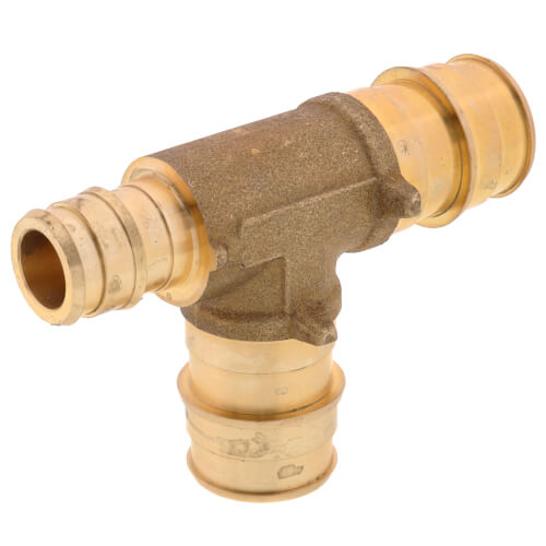 Main product image of 3/4" x 1/2" x 3/4" Expansion PEX Reducing Tee (Lead Free Brass)