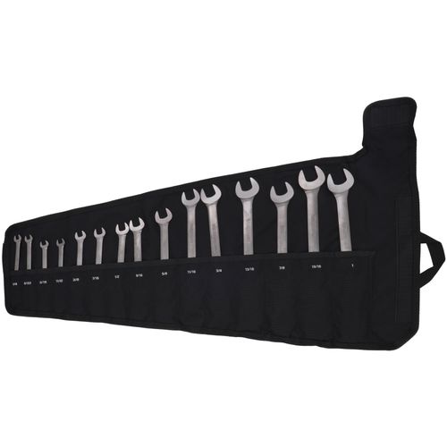 Main product image of Flex Head 12-Point Ratcheting Combination Wrench Set with Pouch, 15-Piece (1/4-1")