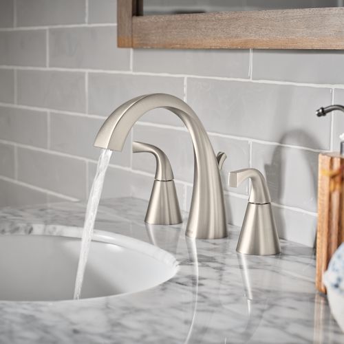 WS84661SRN Moen WS84661SRN Oxby Spot Resist Brushed Nickel 2 Handle