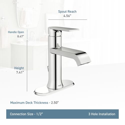 Main product image of Single Handle Centerset Bathroom Sink Faucet In, WS84760 (Chrome)
