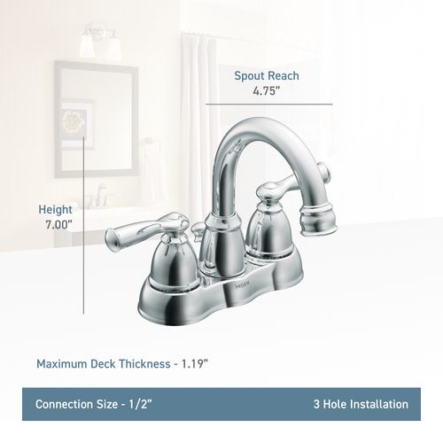 Main product image of Banbury 2 Handle High Arc Bathroom Faucet, WS84913 (Chrome)