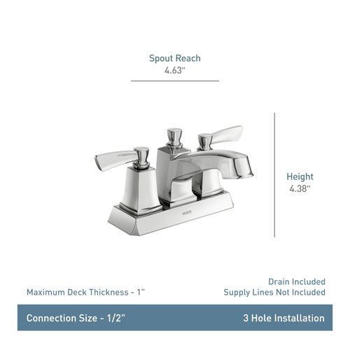 Main product image of Conway Spot Resist Brushed Nickel 2 Handle Low Arc Bathroom Faucet, WS84922SRN