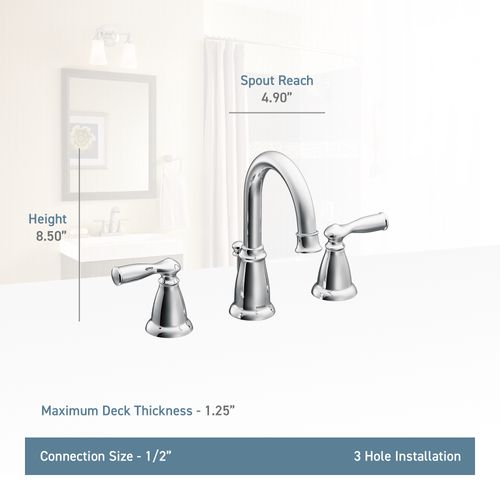 Main product image of Banbury Two-Handle High Arc Bathroom Faucet, WS84924 (Chrome)