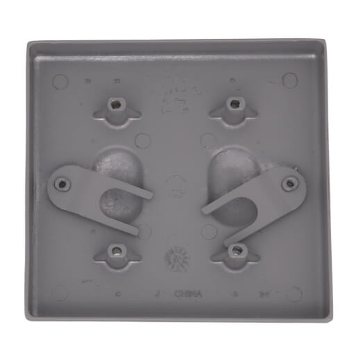 Main product image of Double Gang Weatherproof Heavy-Duty Toggle Switch Cover (Gray)