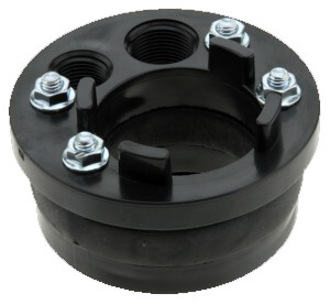 Main product image of 4" x 2" Single Hole Plastic Well Seal w/ Raised Supports