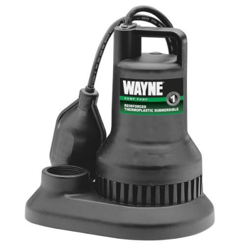 WST33 - Wayne WST33 - 1/3 HP Submersible Thermoplastic Sump Pump w ...