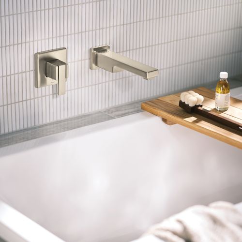Main product image of 90 Degree Brushed Nickel 1-Handle Non Diverter Wall Mount Tub Filler, WTS911BN (Brushed Nickel)